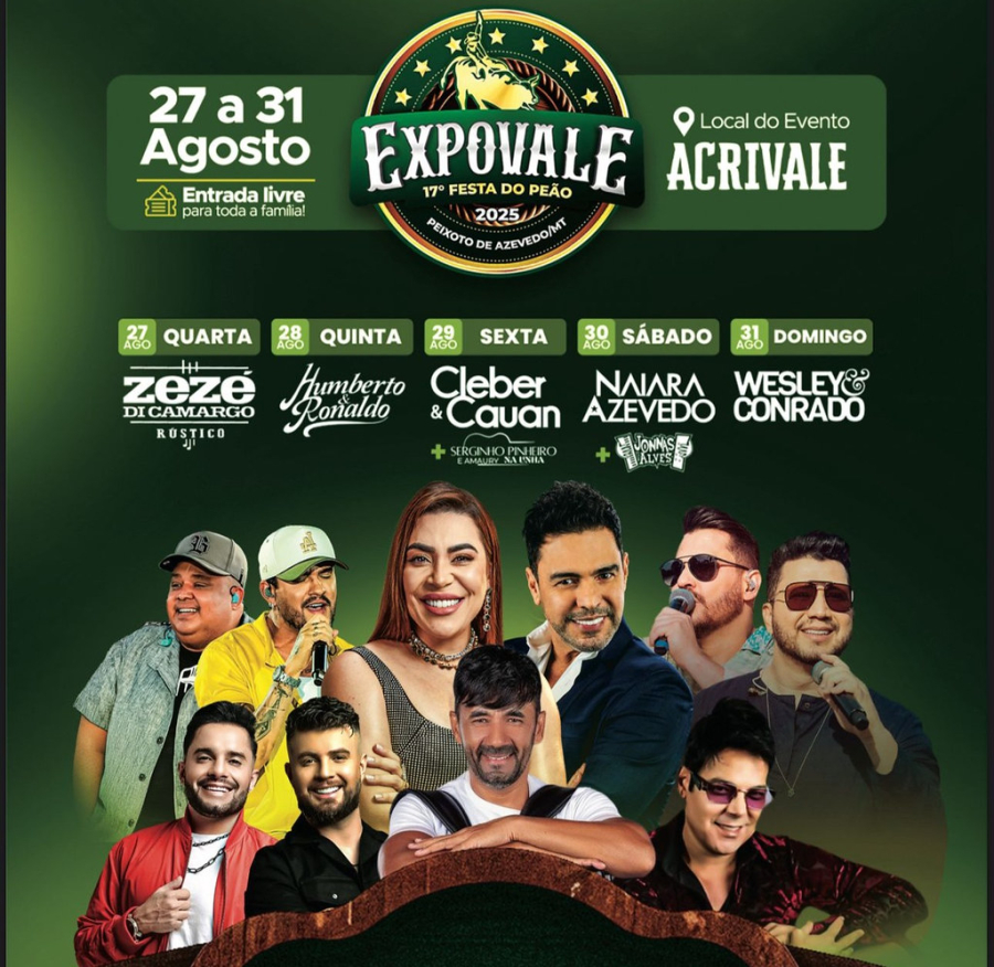 Justiça acata pedido da prefeitura de Peixoto de Azevedo e evento da Expovale esta mantido