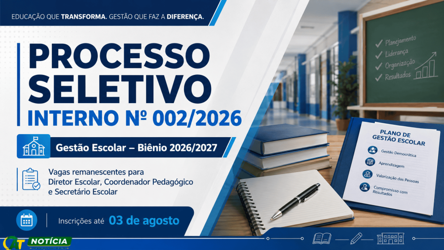 Educação: Peixoto de Azevedo Abre Seleção Interna para 29 Vagas de Gestão Escolar