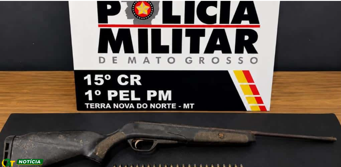 Terra Nova do Norte: Homem É Preso por Agredir Esposa na Frente das Filhas e Ocultar Espingarda Sem Registro